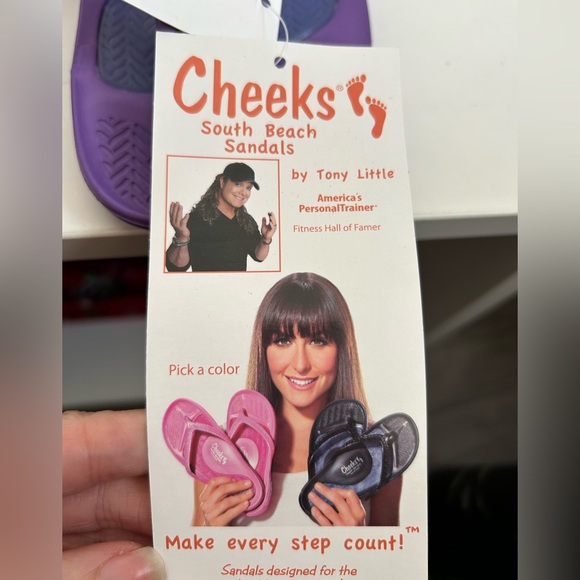 Cheeks Women's Purple Sandals - Picture 4 of 7